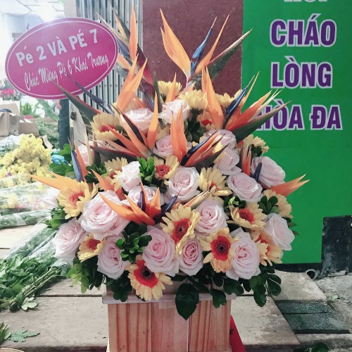 giỏ hoa chúc mừng